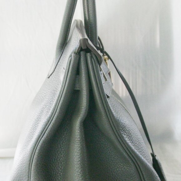 HERMES BIRKIN 35 ETAIN CLUB CLEMENCE-3 COLOR PERMABRASS HARDWARE-100% AUTHENTIC - Picture 6 of 15